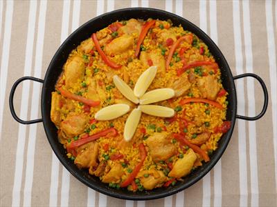 Paella með kjúkling