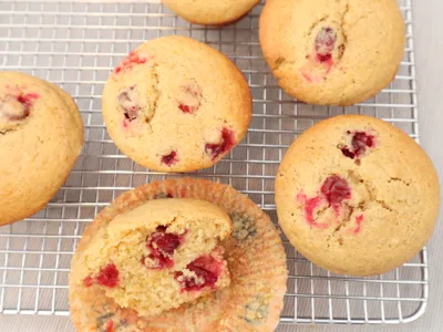 Trönuberja- appelsínumuffins